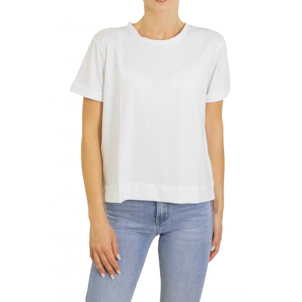Maglia in cotone con scollo a scatoletta 